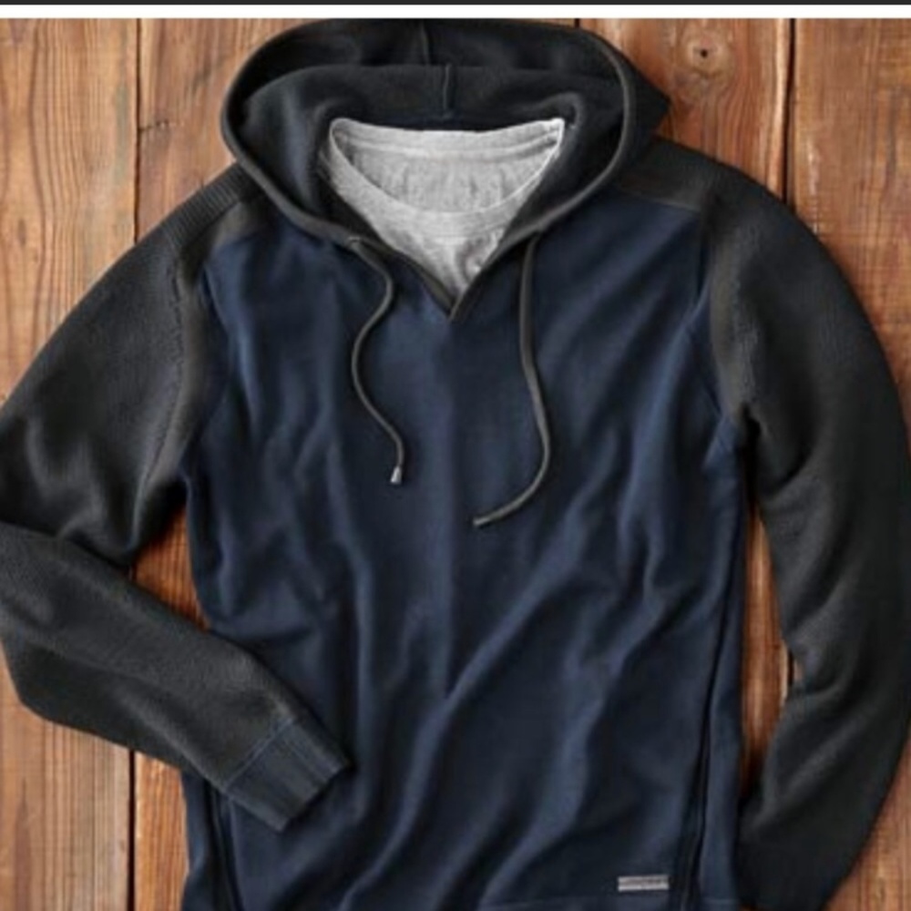 Men's hoodie sweaer. Navy/black. Brand new Large